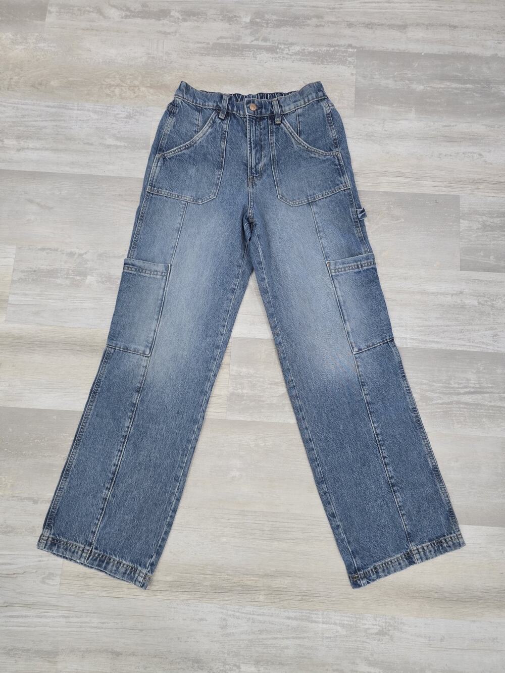 Arizona Jean Co Women's 6 Skater Utility Carpenter Front Seams Patch Pockets